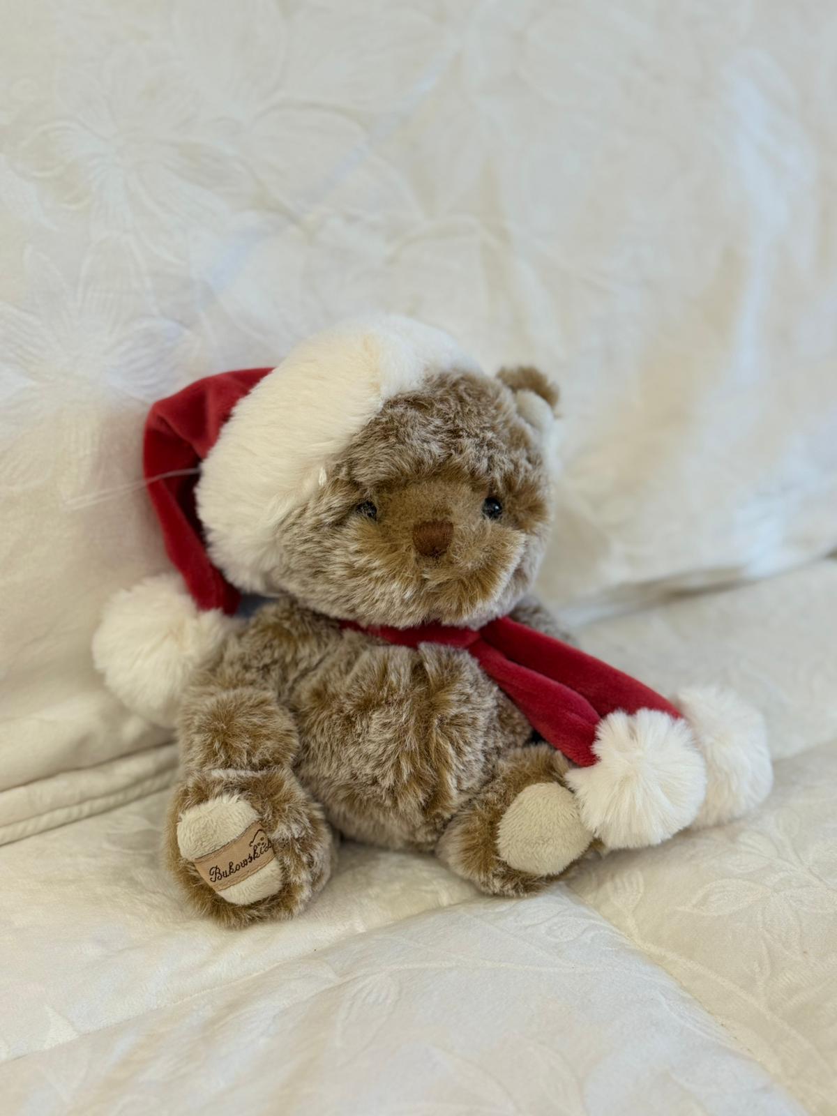 Orsetto peluche di natale con cappello rosso - H.15 cm - Bukowski